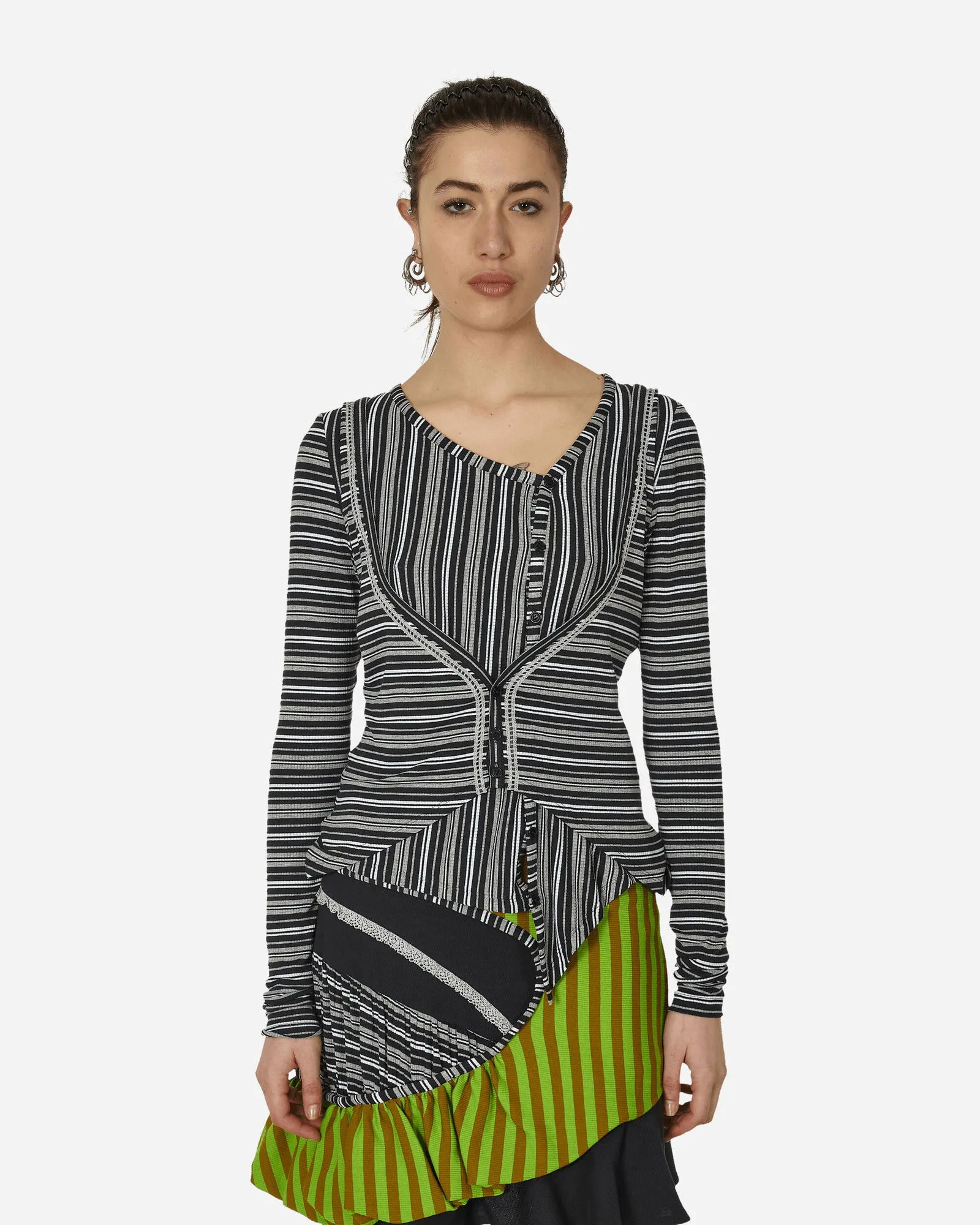 KIKO KOSTADINOV Double Jersey Cardigan Night Stripe