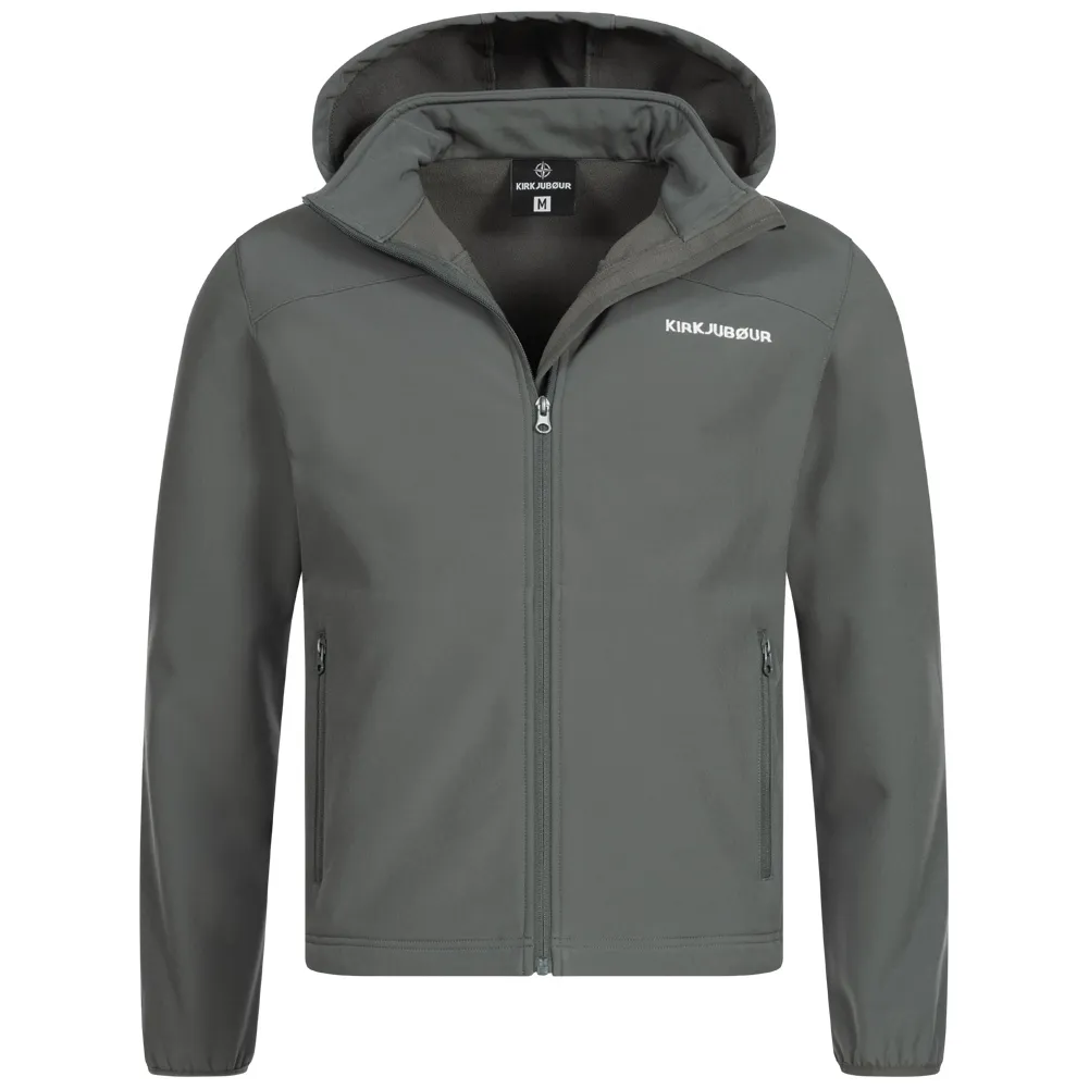 KIRKJUBØUR® "Hestur" Hombre Chaqueta SOFTSHELL 10.000 mm columna de agua gris