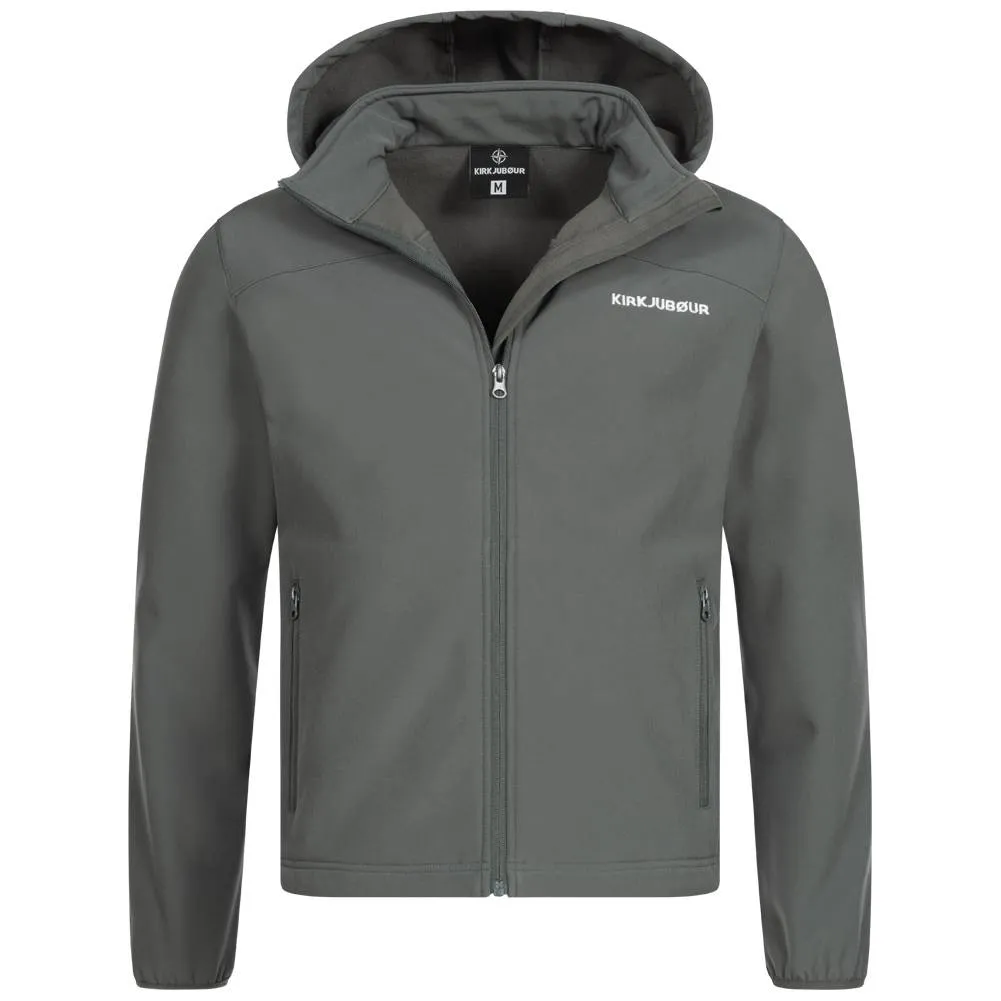 KIRKJUBØUR® "Hestur" Hombre Chaqueta SOFTSHELL 10.000 mm columna de agua gris