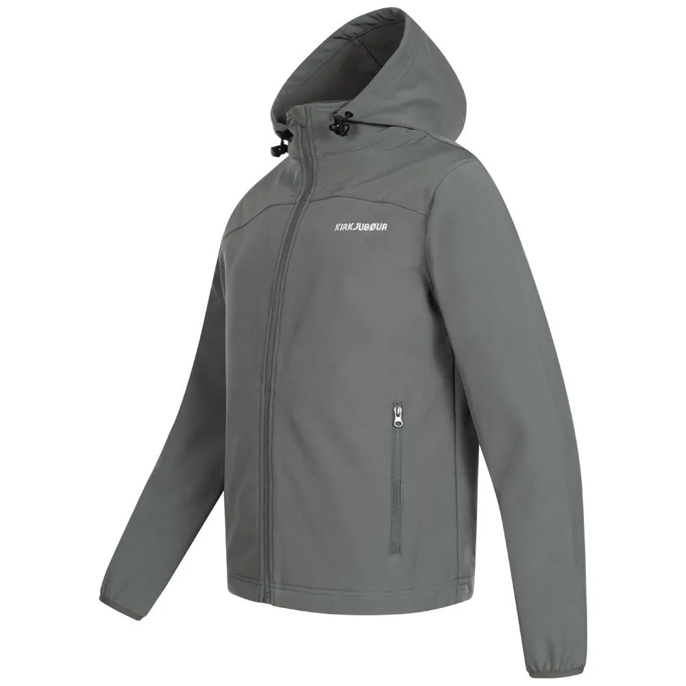 KIRKJUBØUR® "Hestur" Hombre Chaqueta SOFTSHELL 10.000 mm columna de agua gris