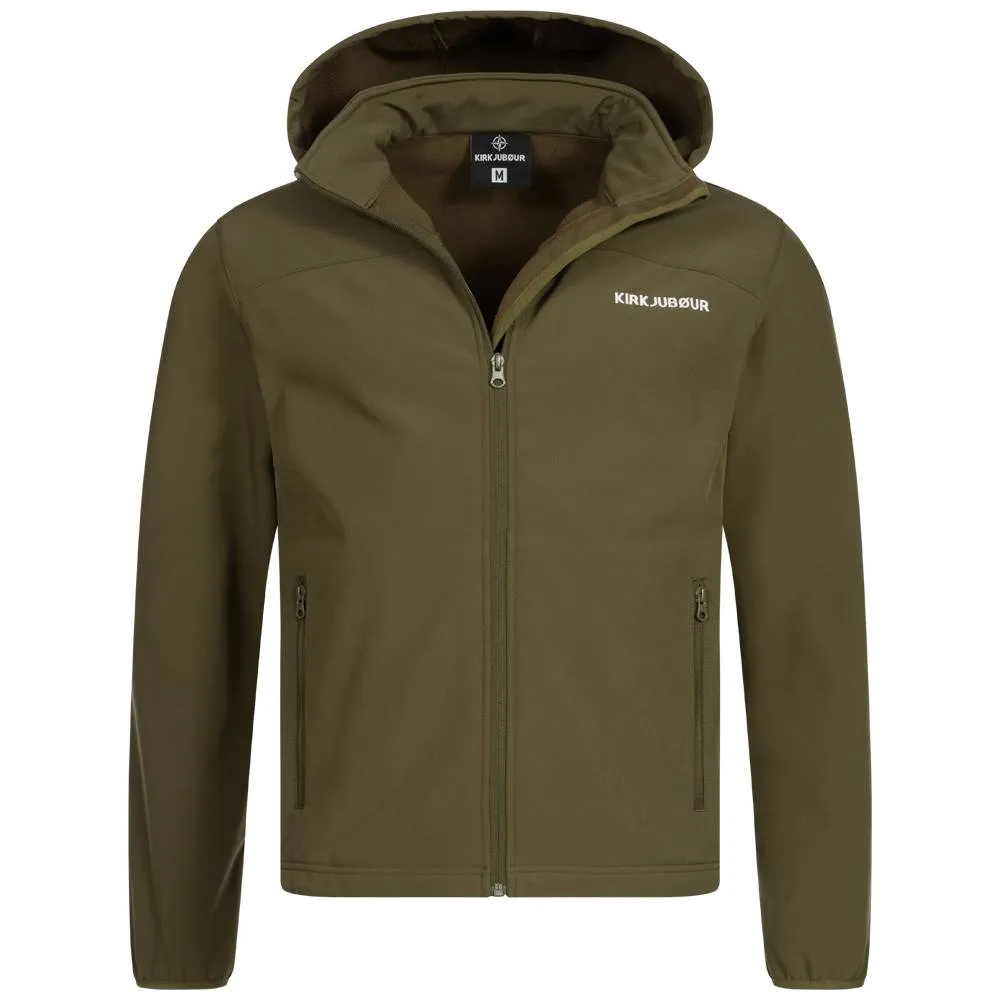 KIRKJUBØUR® "Hestur" Hombre Chaqueta SOFTSHELL 10.000 mm columna de agua marrón caqui