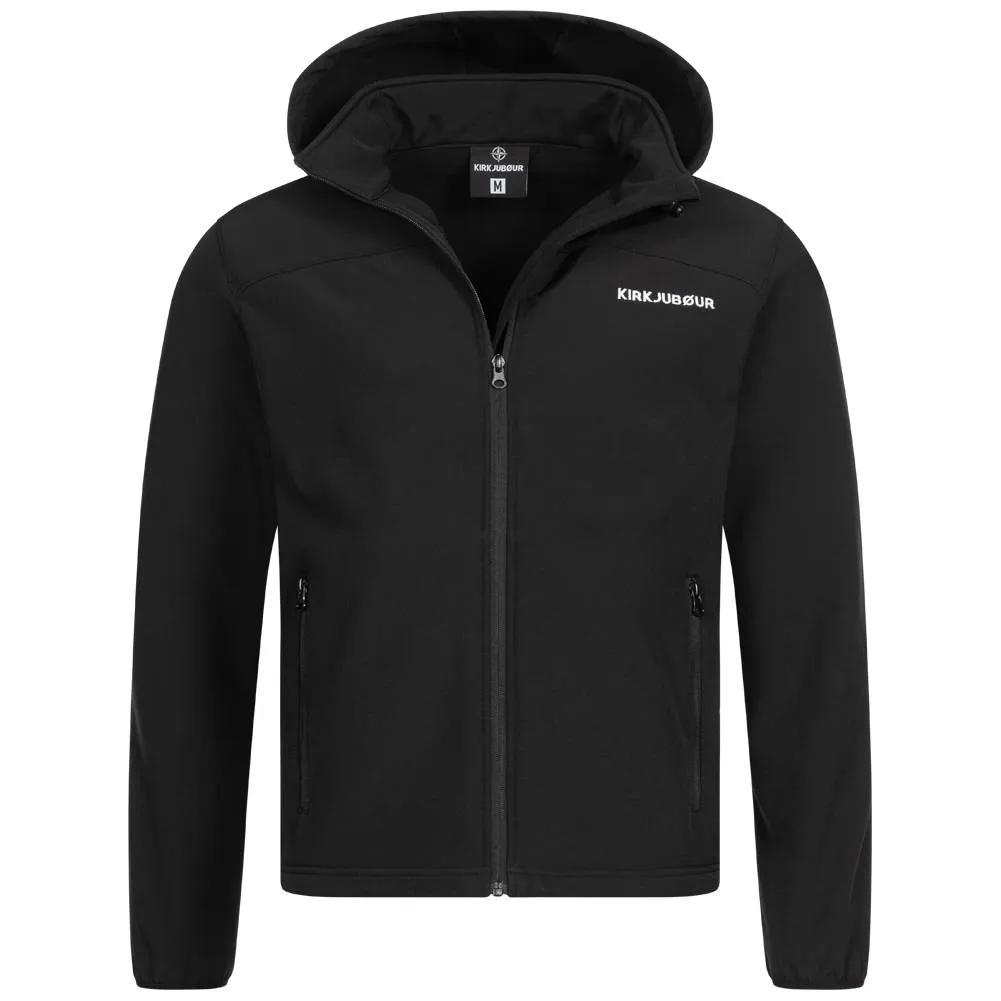 KIRKJUBØUR® "Hestur" Hombre Chaqueta SOFTSHELL 10.000 mm columna de agua negra