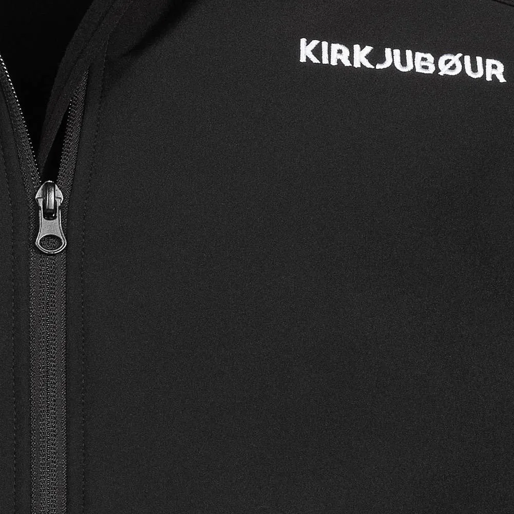 KIRKJUBØUR® "Hestur" Hombre Chaqueta SOFTSHELL 10.000 mm columna de agua negra