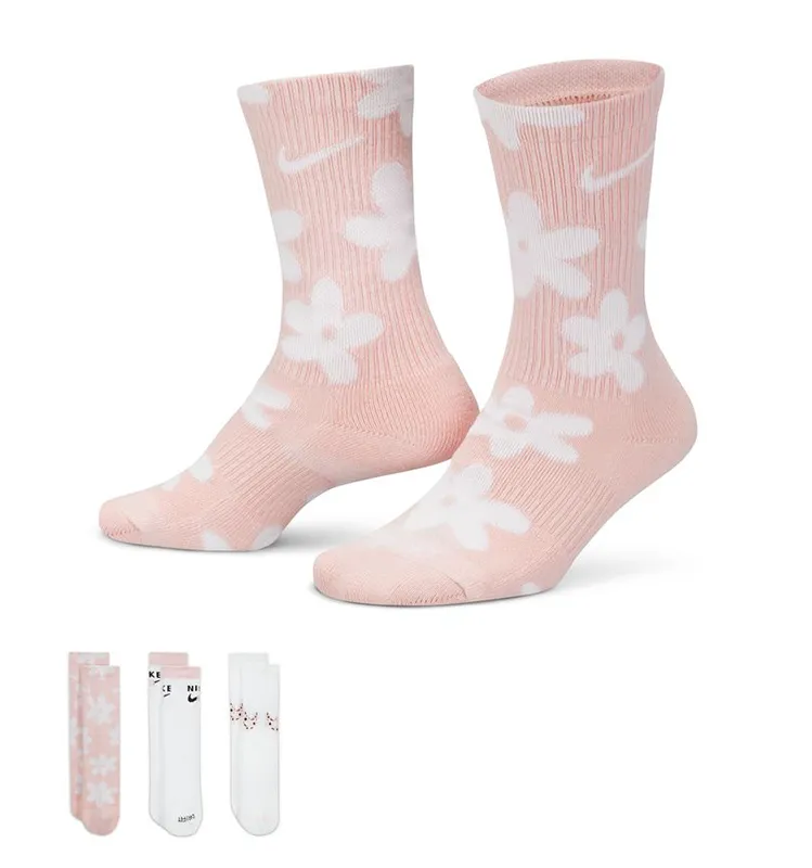 Nike Kids' Cushioned Crew Socks (3 Pares) "Mulicolor"