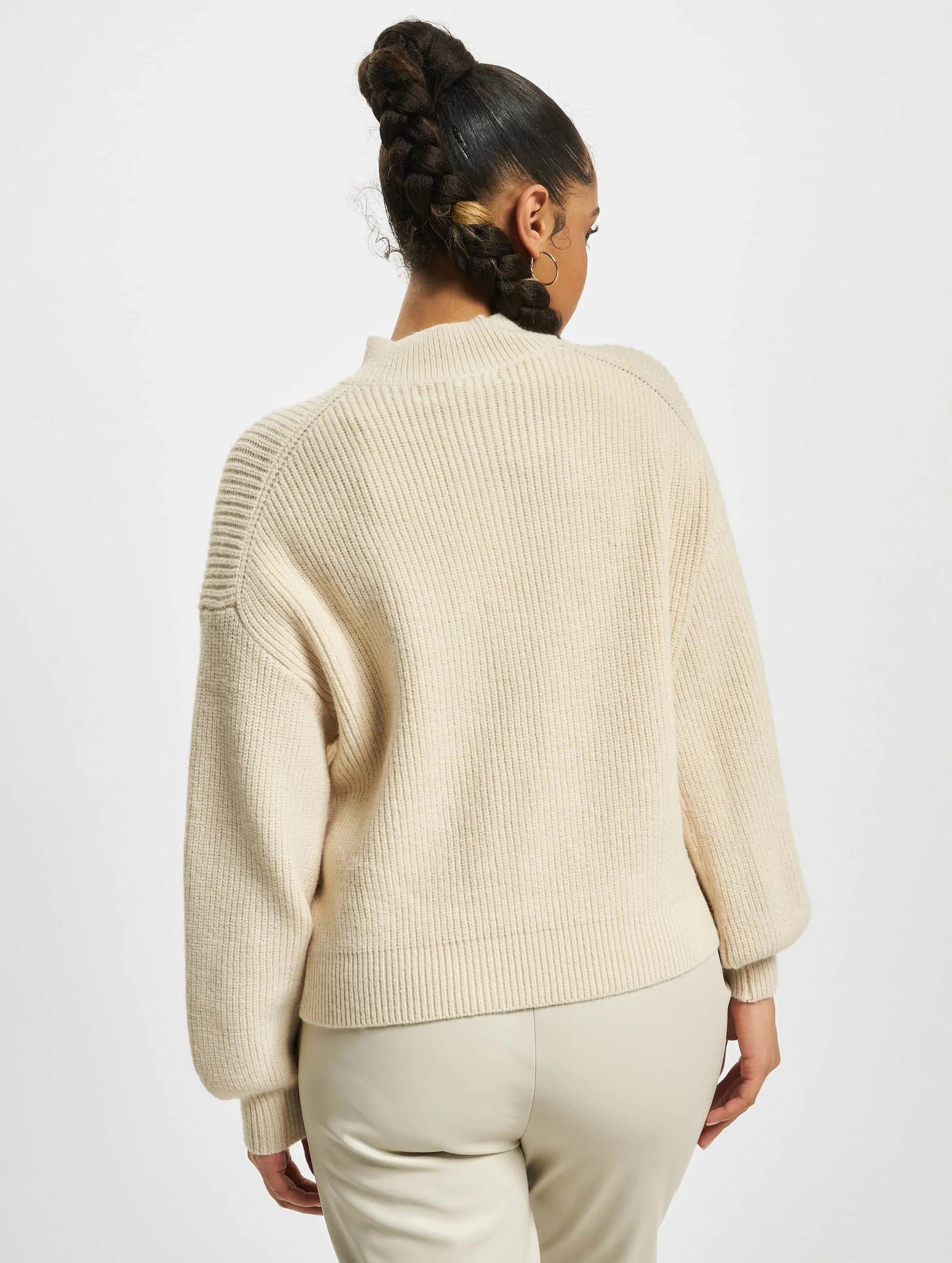 Only Petra Zip Highneck Sweatshirt Pumice