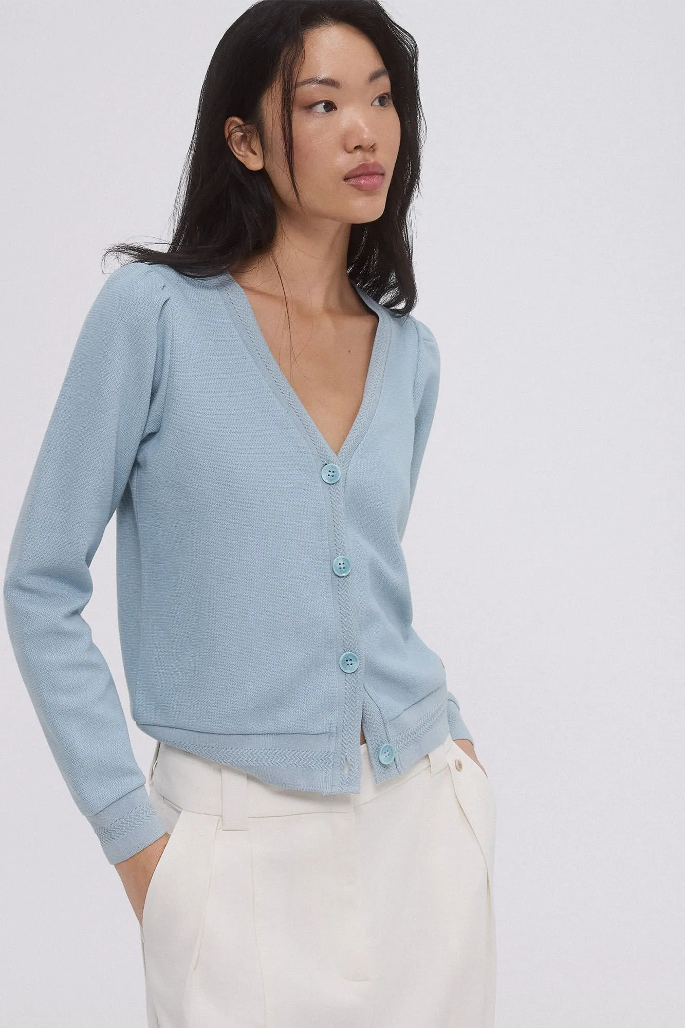 Pedro del Hierro Camiseta tipo chaqueta manga larga