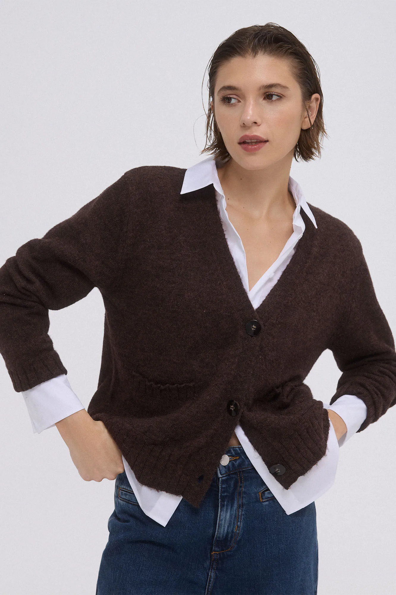 Pedro del Hierro Chaqueta pico cuadrada