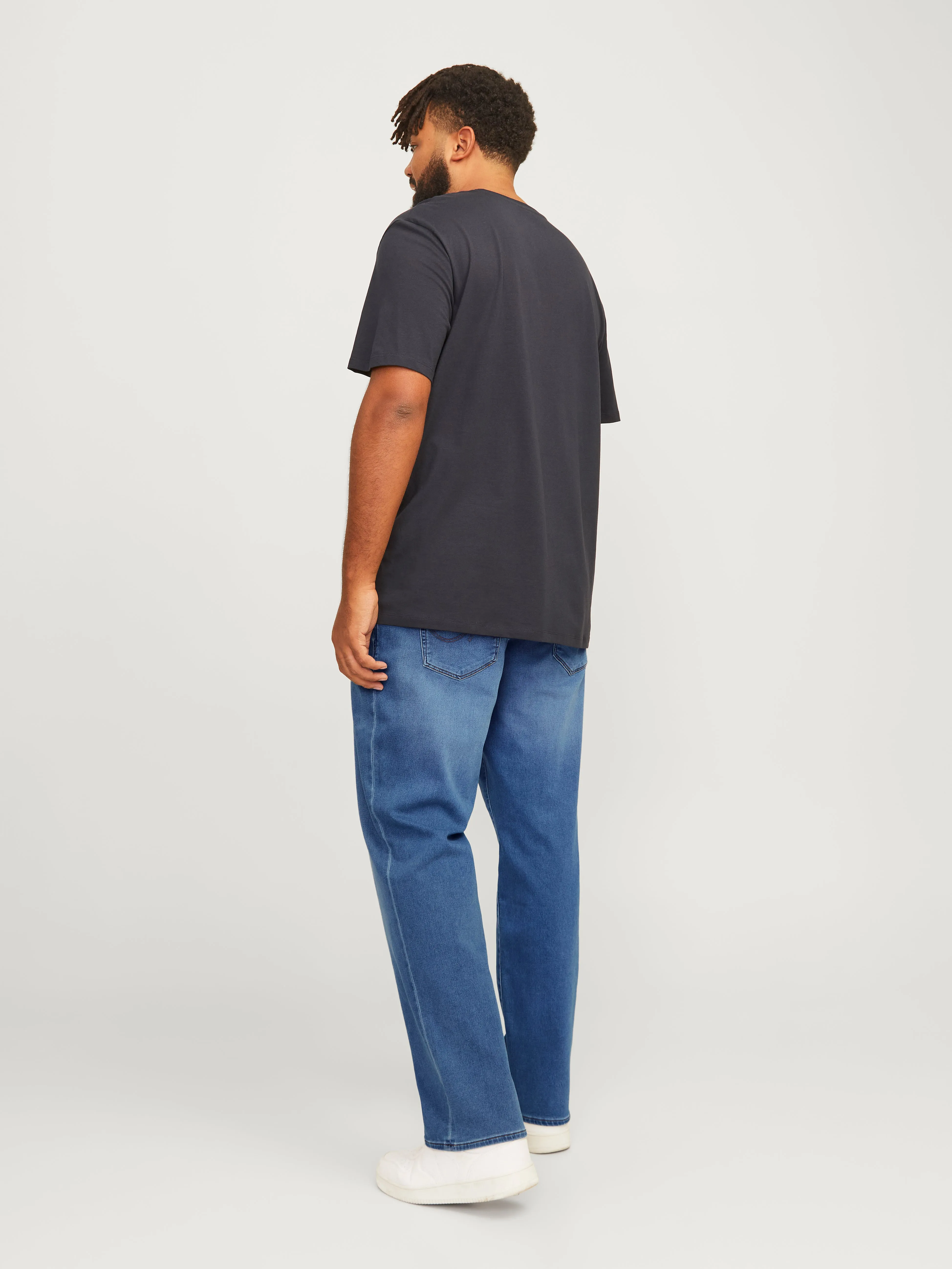 Plus Size JJIMIKE JJICON I.K. SQ 027 PLS Vaqueros de corte tapered | Azul intermedio | Jack & Jones®