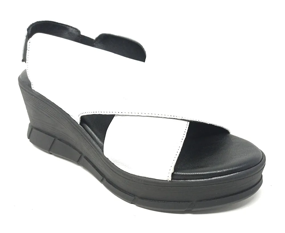 SANDALIAS VALERIA’S CONFORT 1040 BLANCO-NEGRO