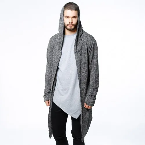 Sixth June Cardigan Oversize Hooded Grey