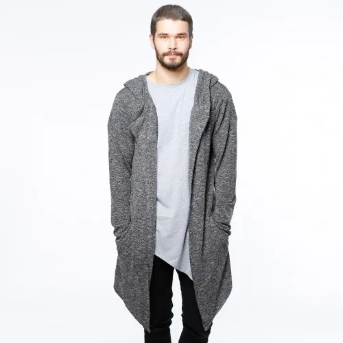 Sixth June Cardigan Oversize Hooded Grey