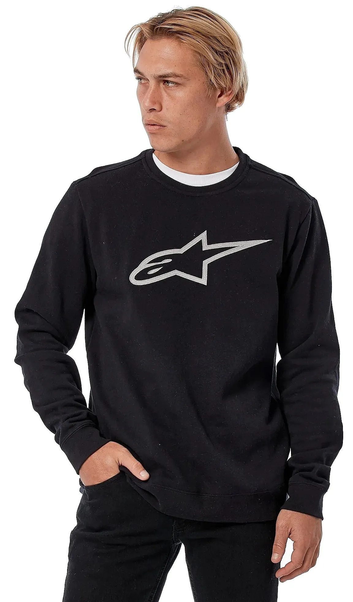 sudadera Alpinestars Ageless Crew - Black/Grey - men´s