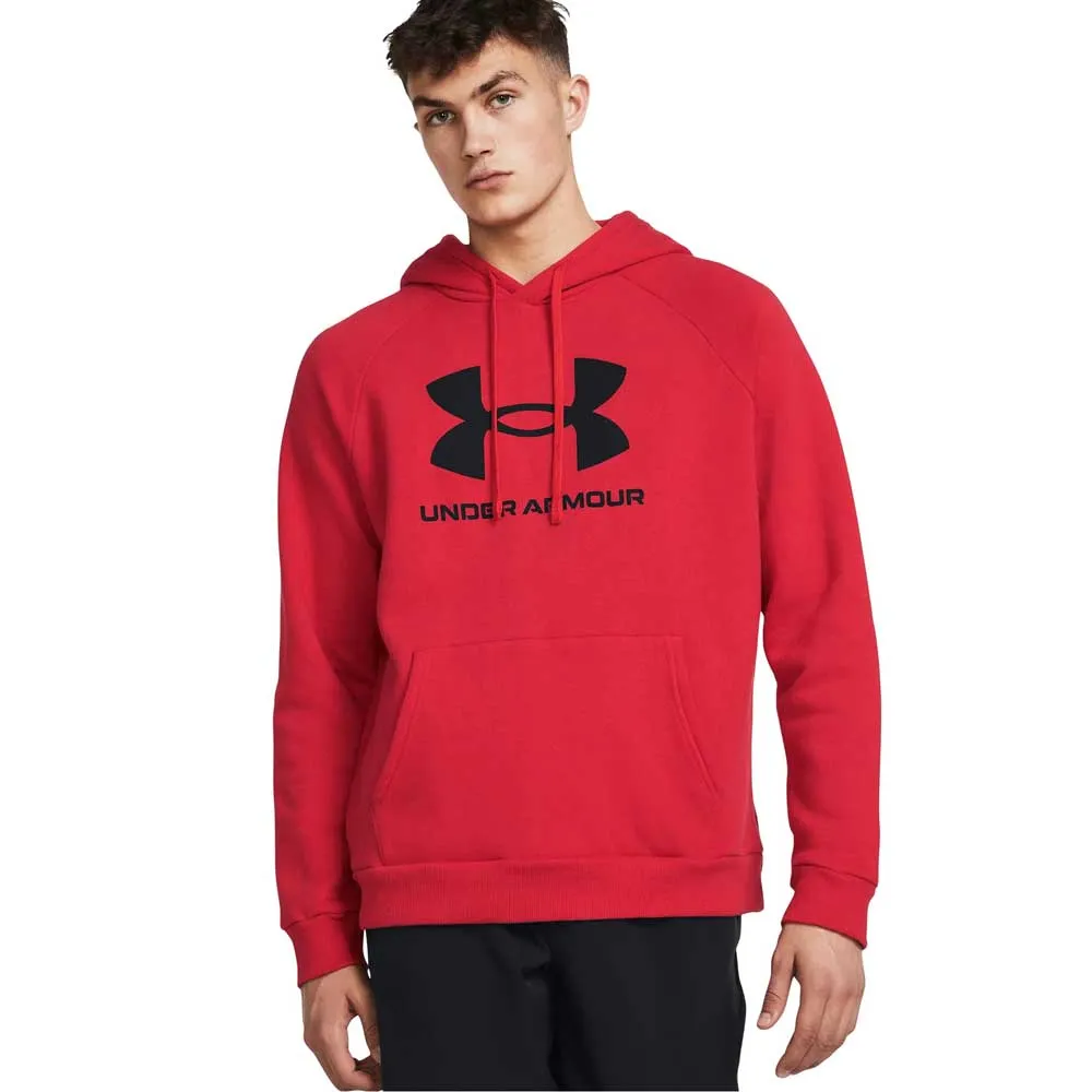 Sudadera con Gorro Under Armour para Hombre Rival Fleece Logo Hoodie Rojo