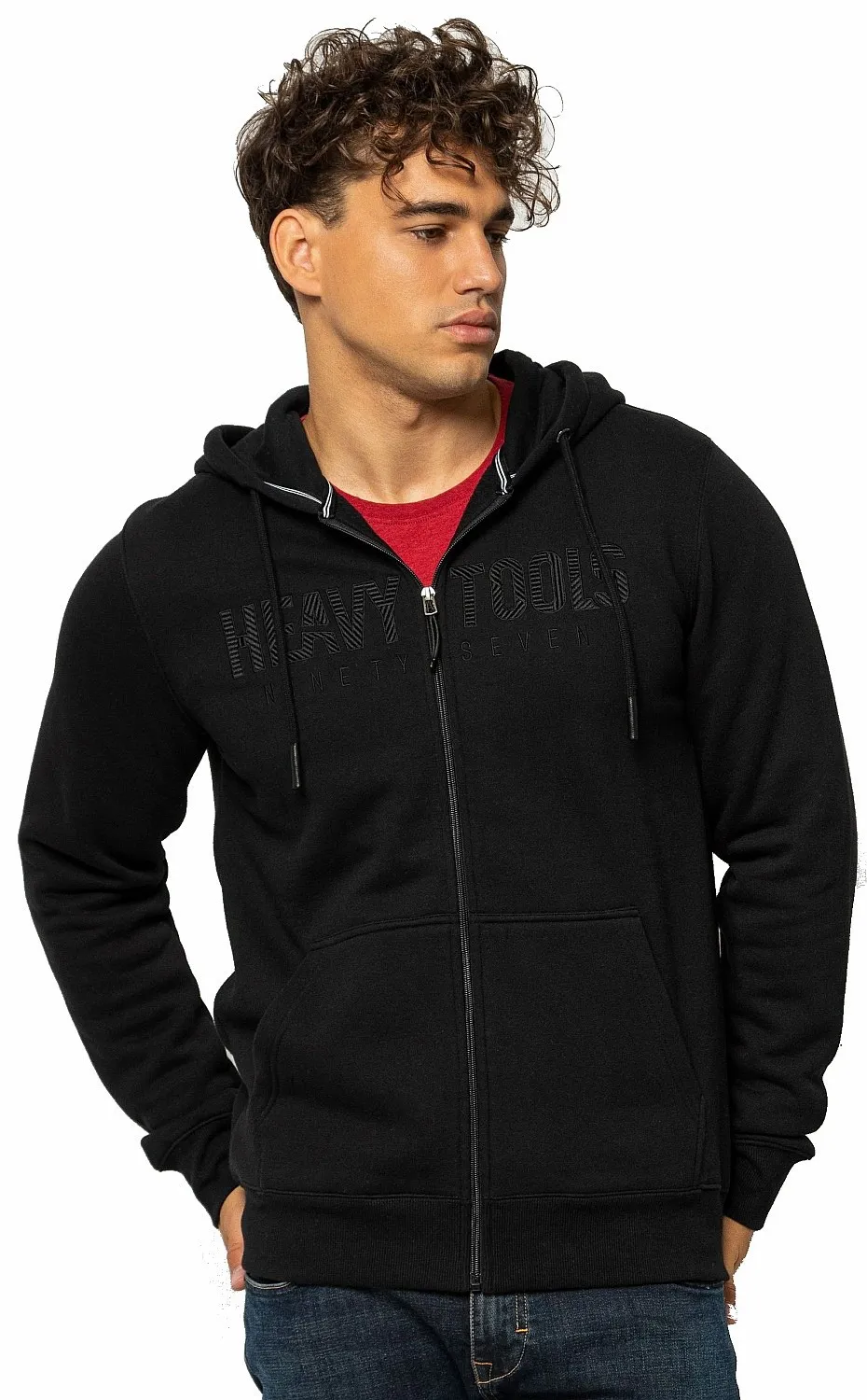 sudadera Heavy Tools Sprinter Zip - Black - men´s