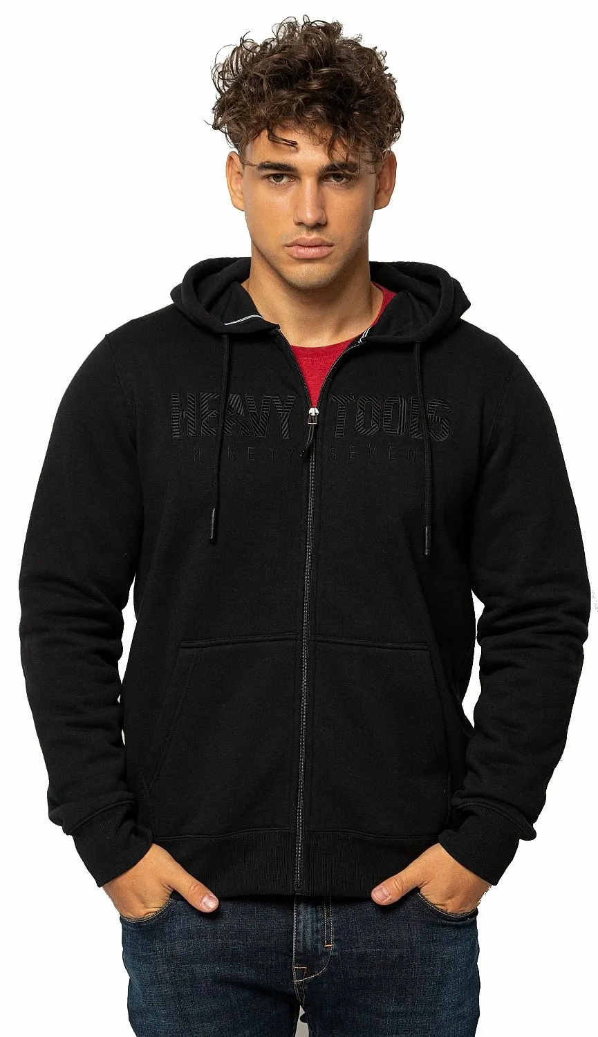 sudadera Heavy Tools Sprinter Zip - Black - men´s