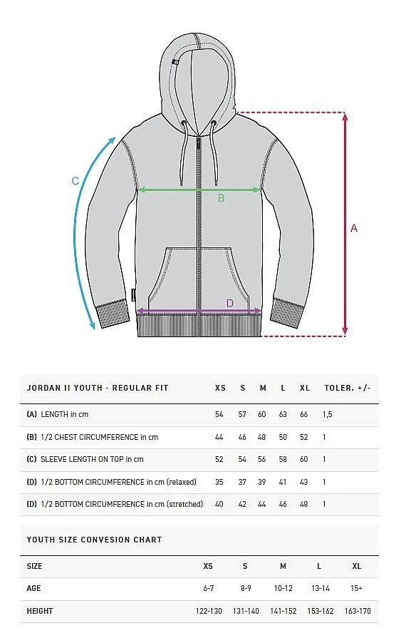 sudadera Horsefeathers Jordan II Zip - Corsair - unisex junior