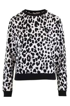 Sudadera negra con animal print