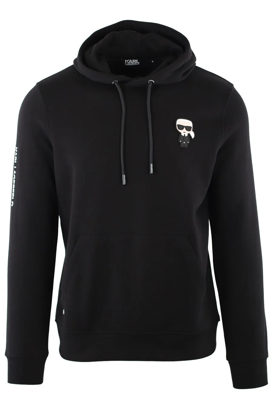 Sudadera negra con capucha y logo 