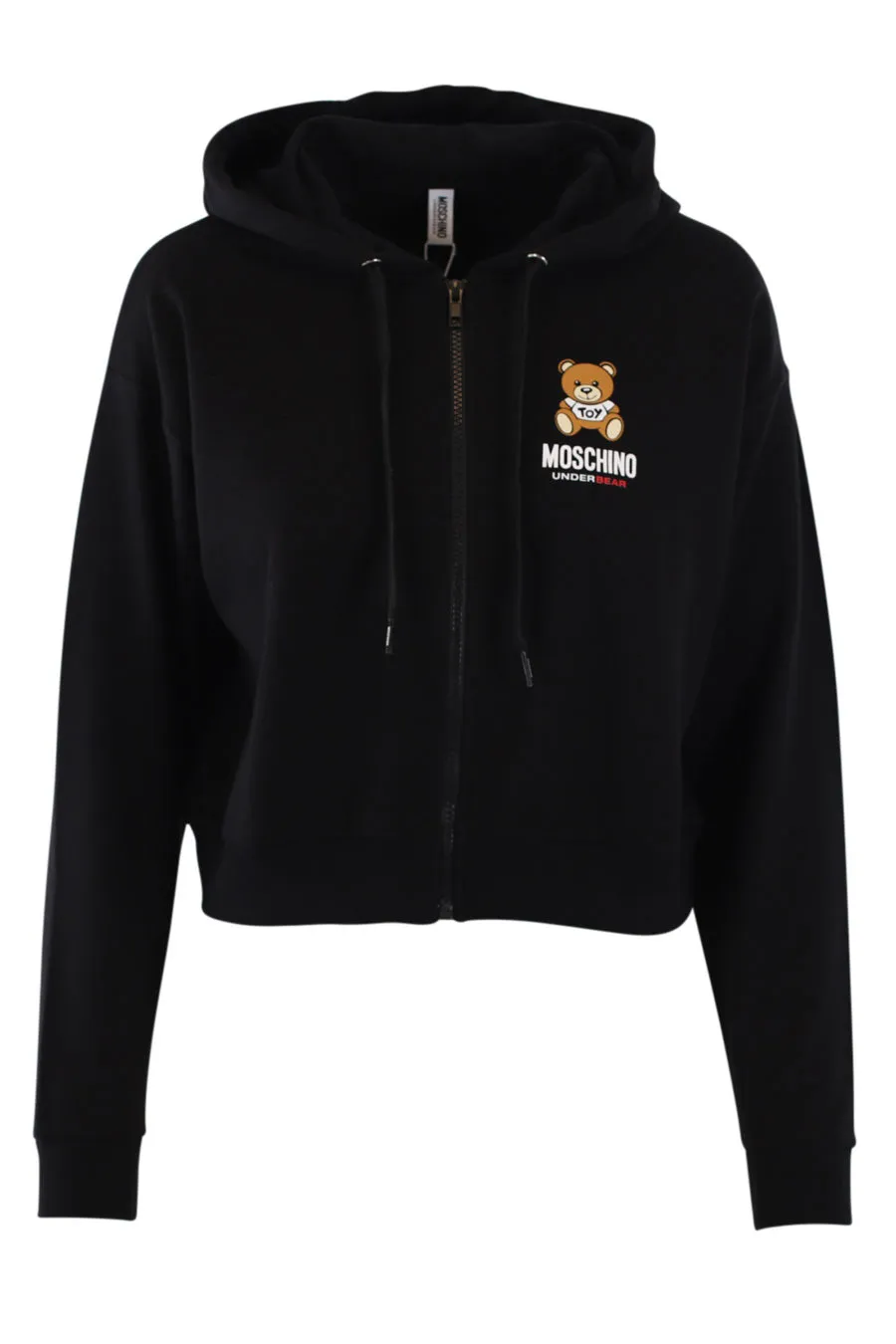 Sudadera negra con capucha y logo 