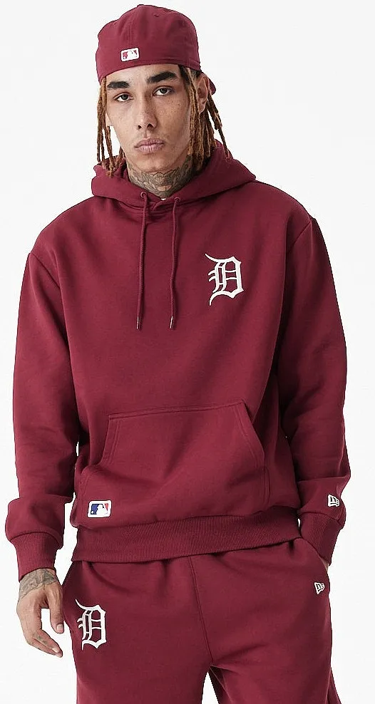 sudadera New Era League Essentials Oversized MLB Detroit Tigers - Cardinal/White