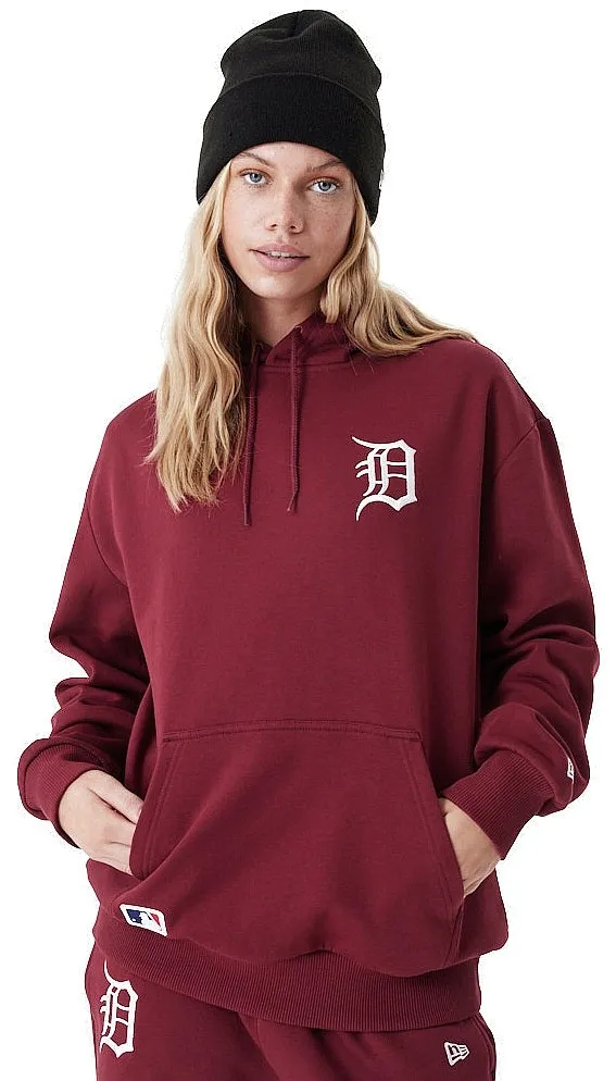 sudadera New Era League Essentials Oversized MLB Detroit Tigers - Cardinal/White