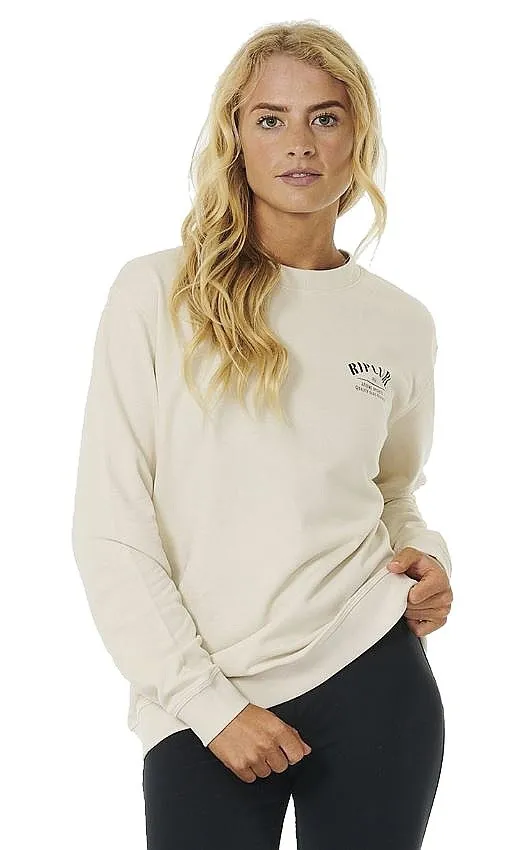 sudadera Rip Curl Run Swim Leisure Fleece - Off White - women´s