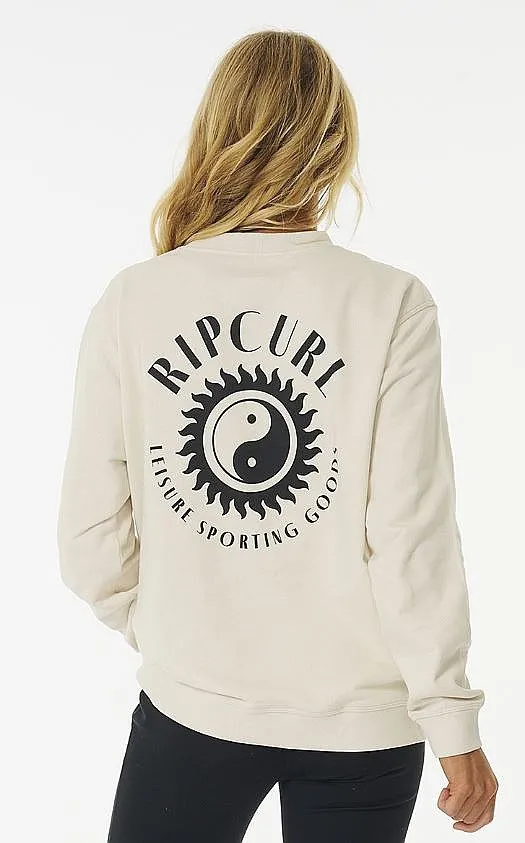 sudadera Rip Curl Run Swim Leisure Fleece - Off White - women´s