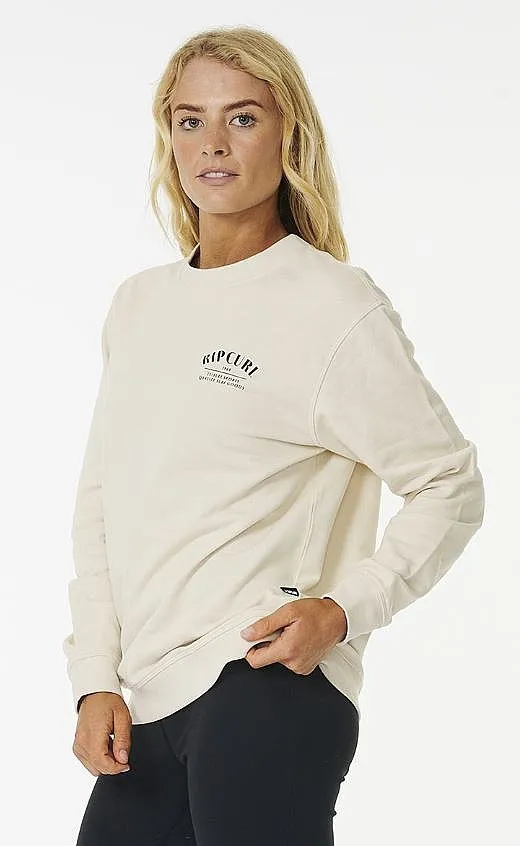 sudadera Rip Curl Run Swim Leisure Fleece - Off White - women´s