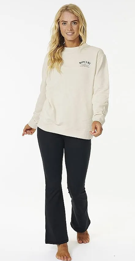 sudadera Rip Curl Run Swim Leisure Fleece - Off White - women´s