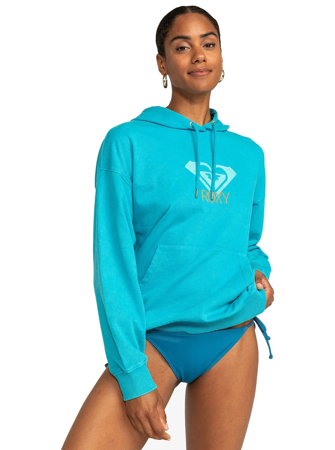 sudadera Roxy Life Warm Blue Hug - BSE0/Barrier Reef - women´s