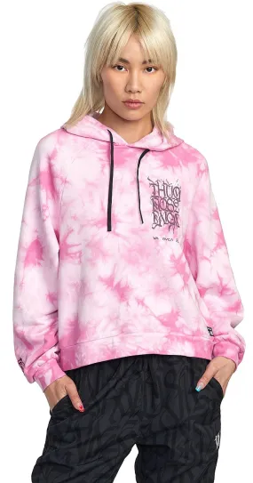 sudadera RVCA Thug Rose Cropped Hoodie - Rose Pink - women´s