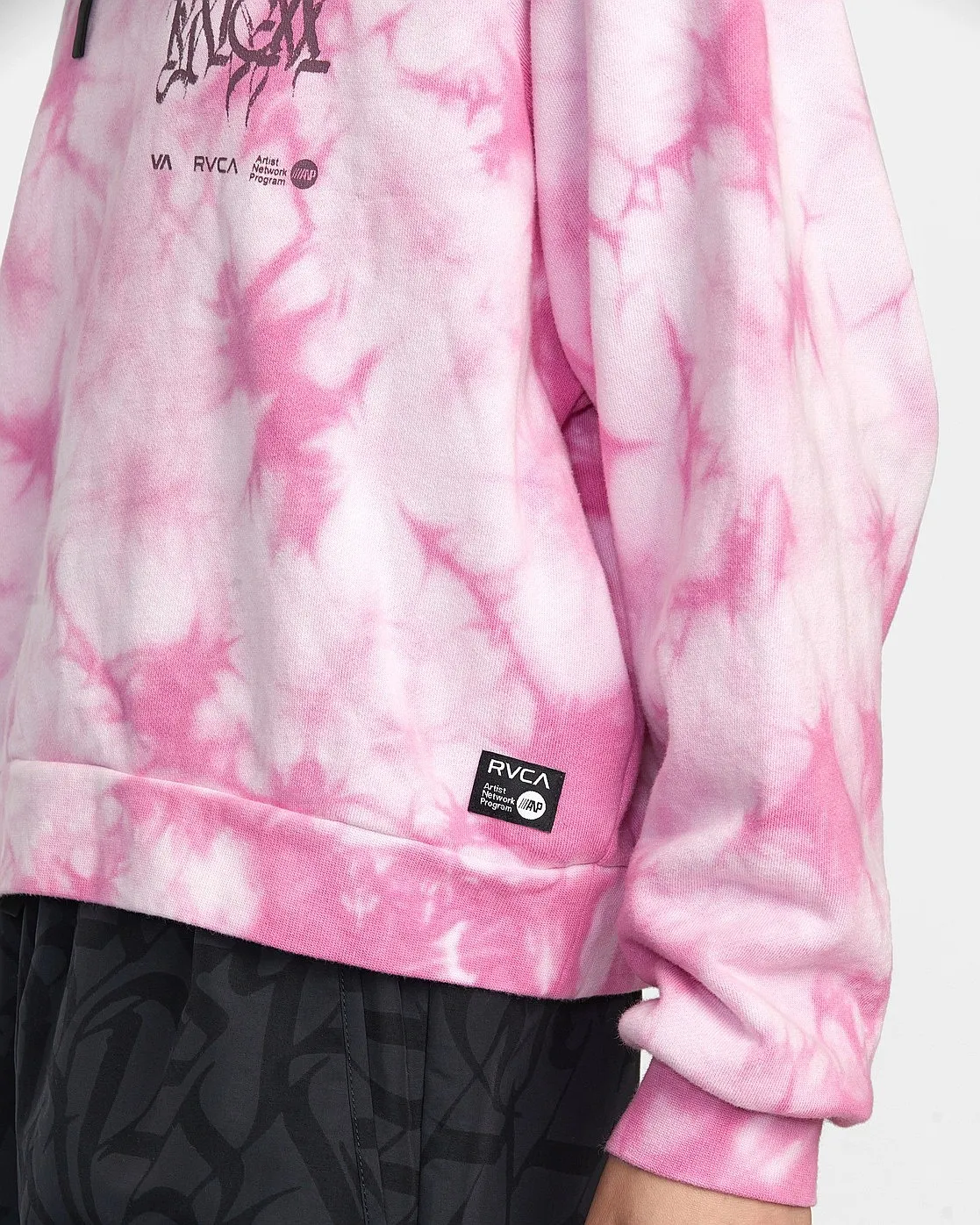 sudadera RVCA Thug Rose Cropped Hoodie - Rose Pink - women´s