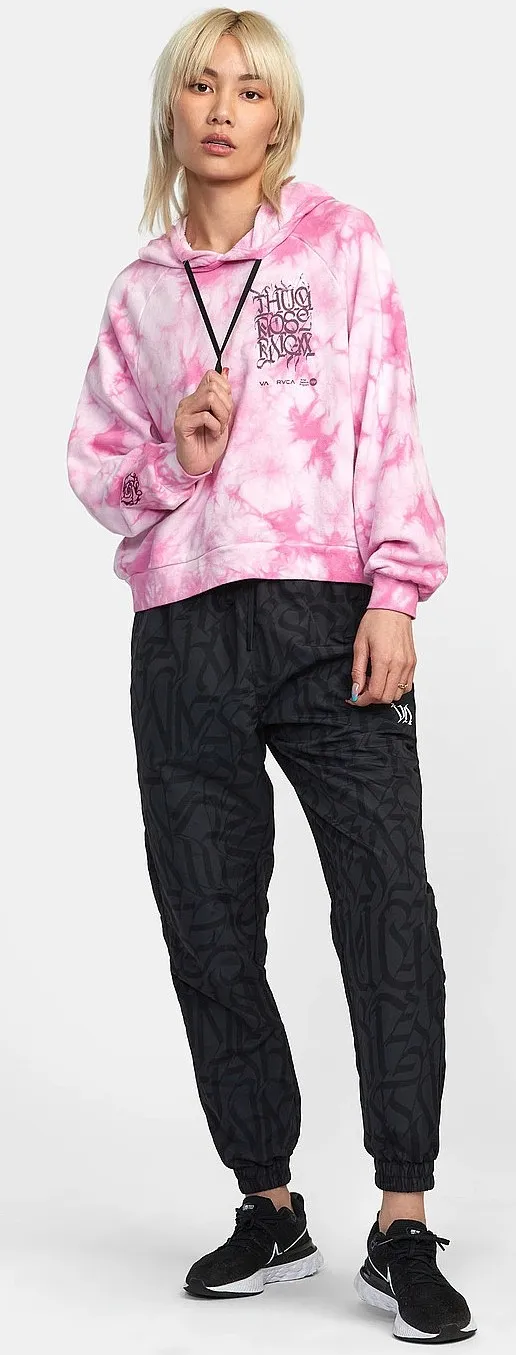 sudadera RVCA Thug Rose Cropped Hoodie - Rose Pink - women´s