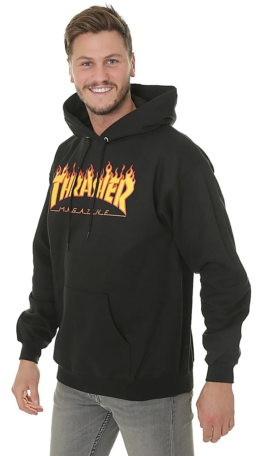 sudadera Thrasher Flame Logo - Black