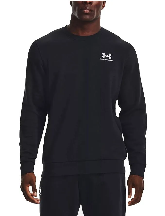 sudadera Under Armour Essential Fleece Crew - Black/White - men´s