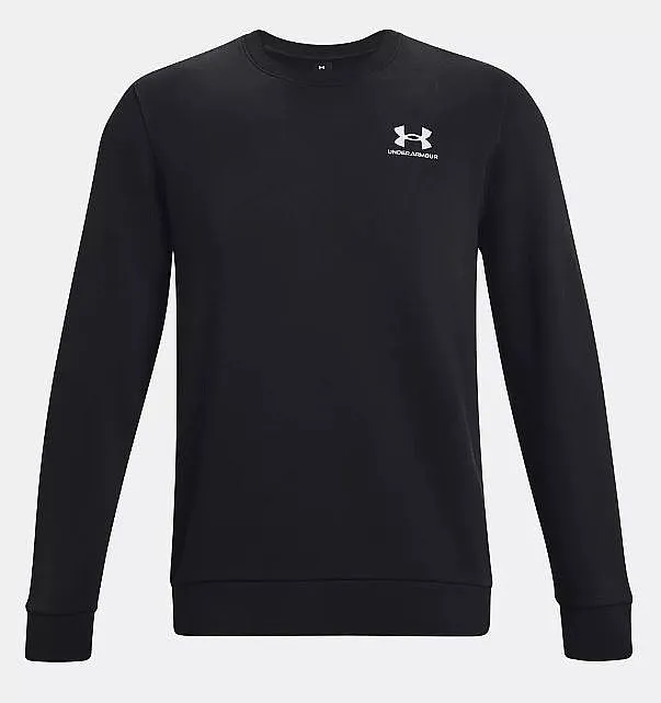 sudadera Under Armour Essential Fleece Crew - Black/White - men´s