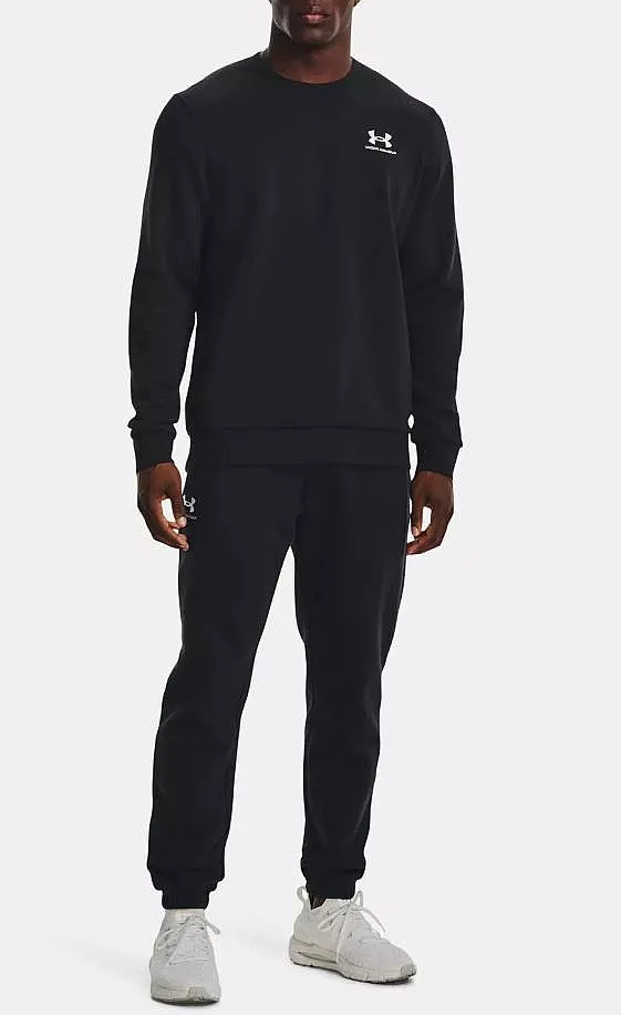 sudadera Under Armour Essential Fleece Crew - Black/White - men´s