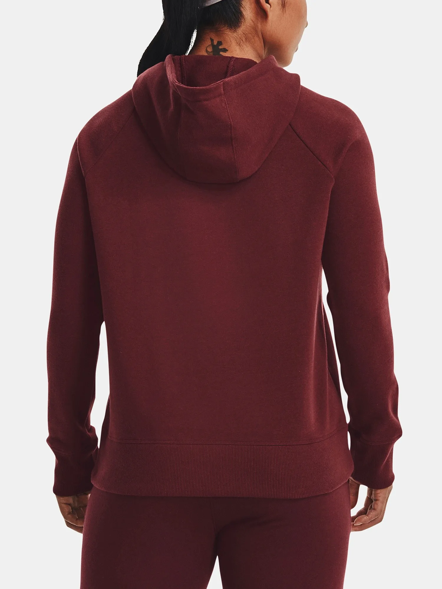 sudadera Under Armour Rival Fleece Logo - Chestnut Red/White - women´s