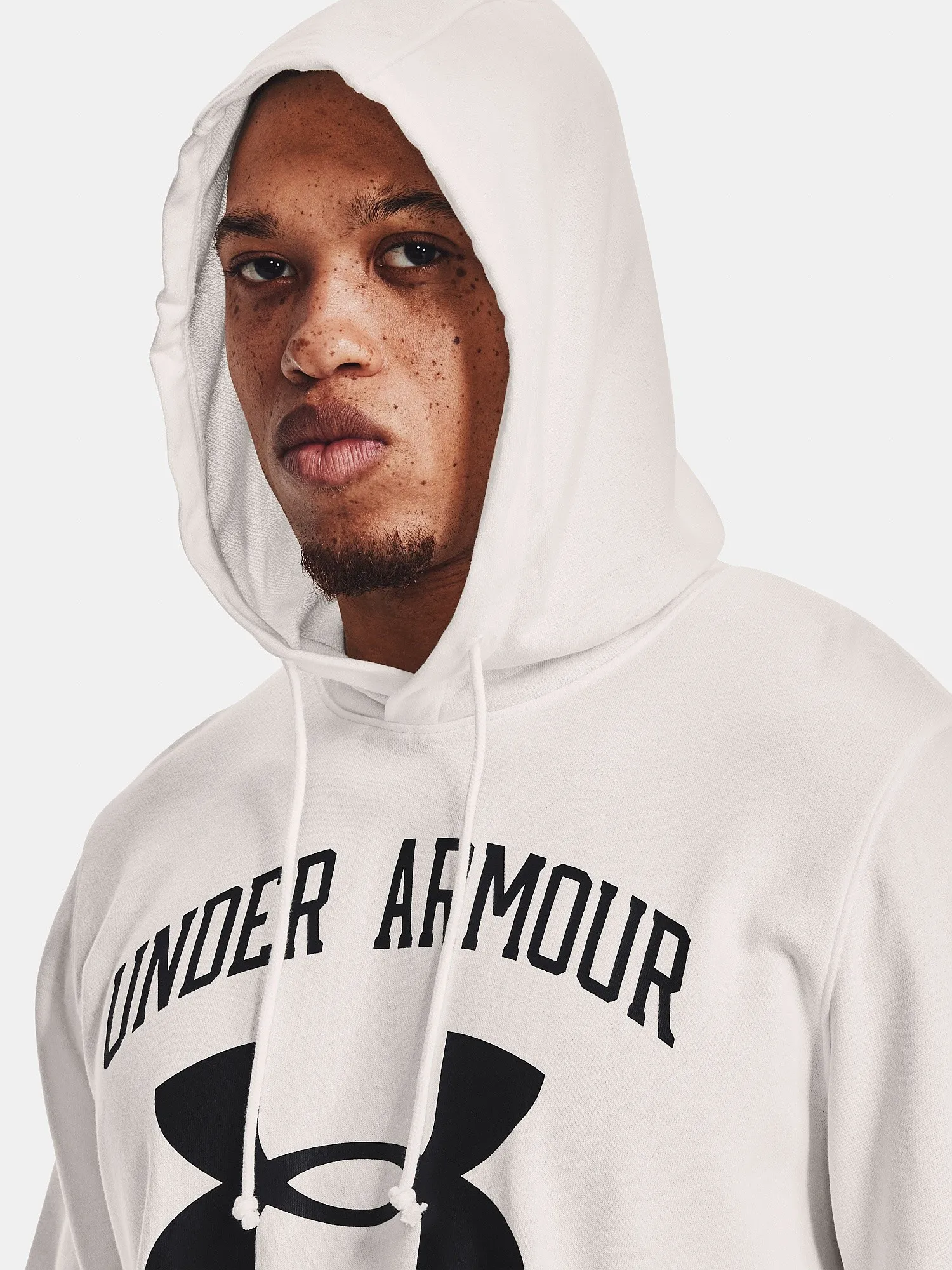 sudadera Under Armour Rival Terry Big Logo - Onyx White - men´s