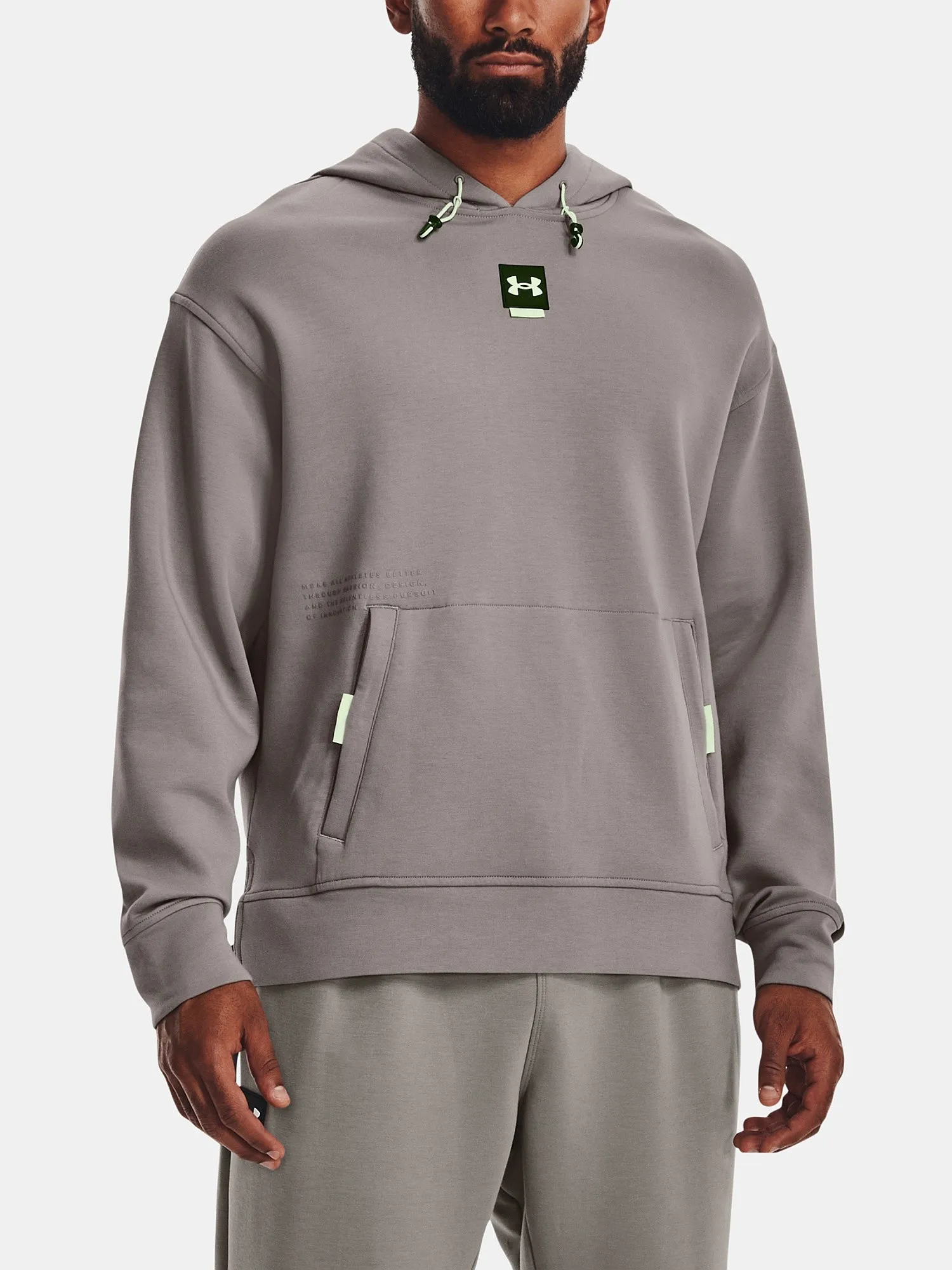 sudadera Under Armour Summit Knit   - Pewter/Phosphor Green