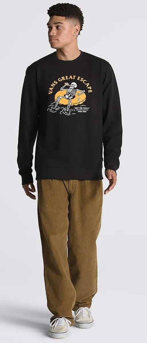 sudadera Vans Permanent Vacation Crew - Black - men´s