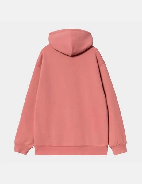 Sudadera W' HOODED CARHARTT - Dusty Rose / Moonbea