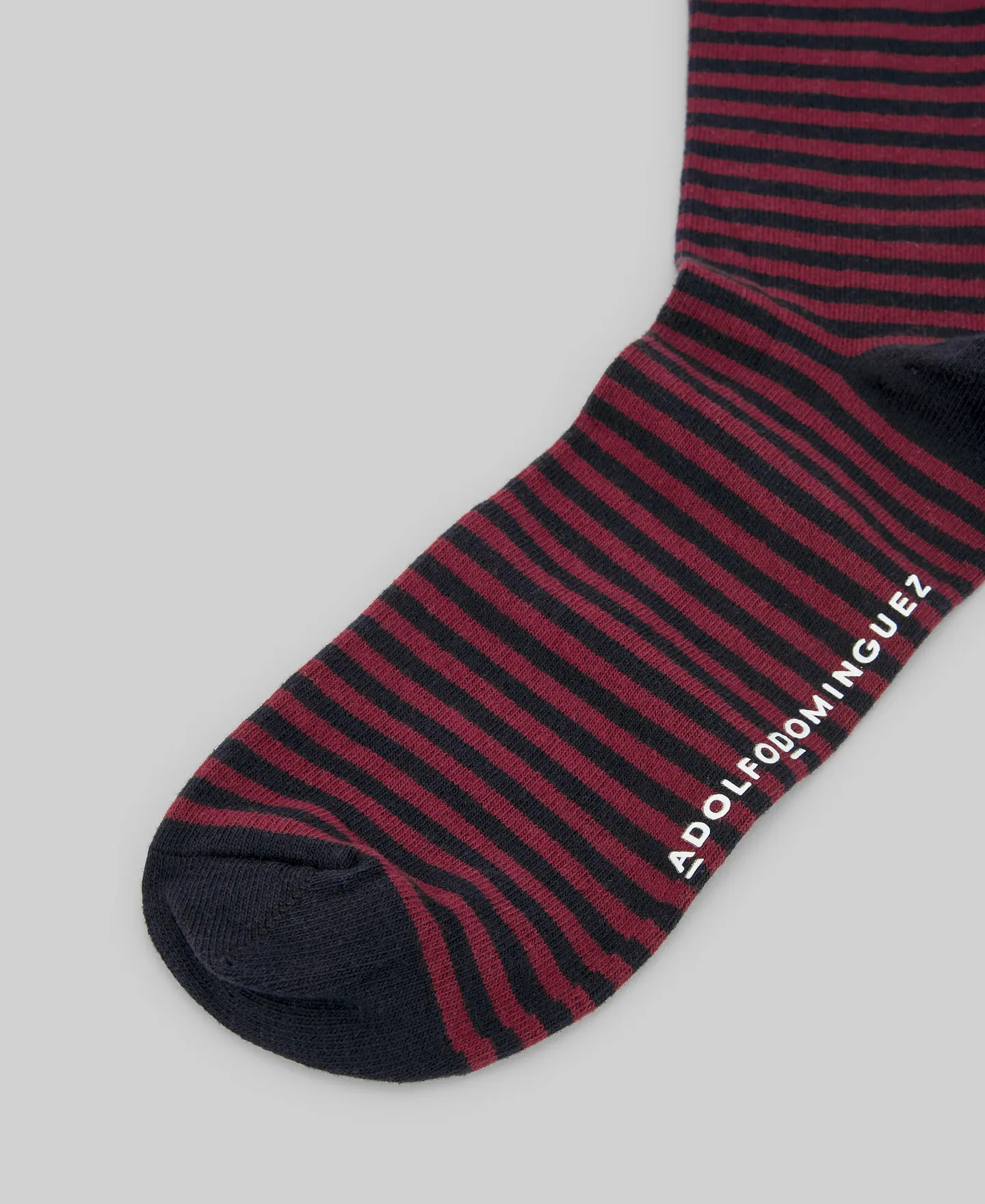 Two-tone striped socks man