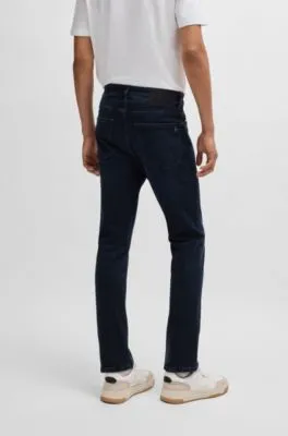  Vaqueros Delaware slim fit de denim negro azulado suave que facilita el movimiento