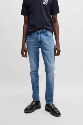 Vaqueros extra slim fit de denim elástico azul