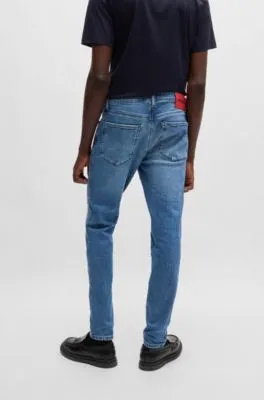 Vaqueros extra slim fit de denim elástico azul